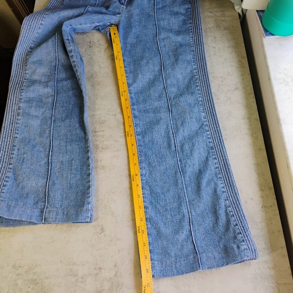 Escada Y2K Cropped Jeans Womens 38 US 6/8 Blue Pintuck Retro Medium Wash - Picture 15 of 16